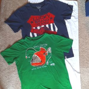 2 boys shirts Land's End/Lucky Brand